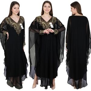 Elegant Black and Gold Women's Dress